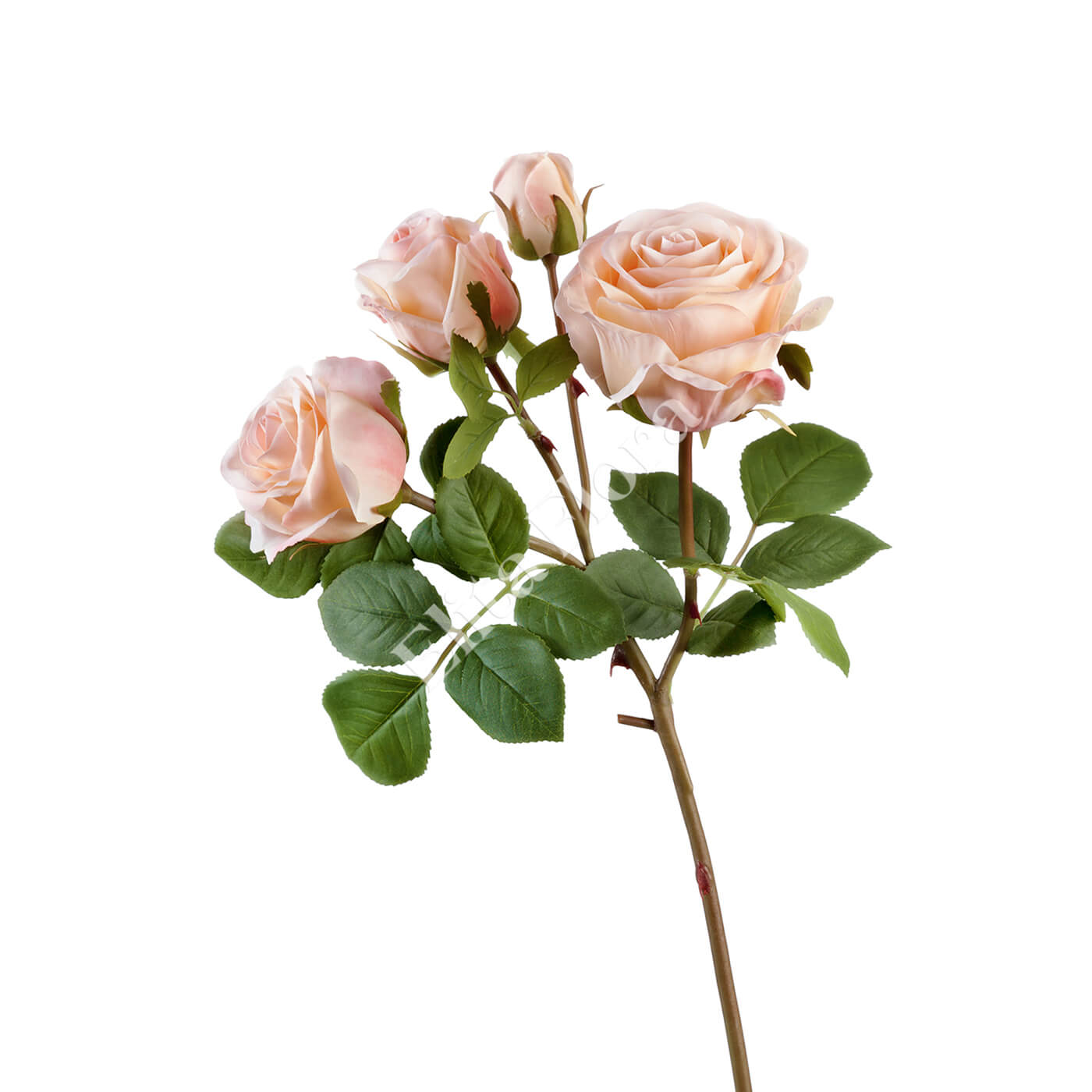 Искусственная бледно розовая роза